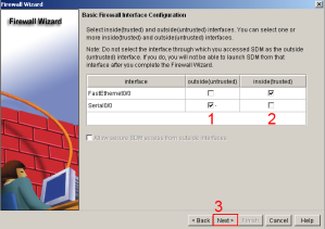 Basic Firewall Interface Wizard