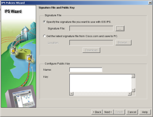 SDM IPS Wizard Signature Public Key